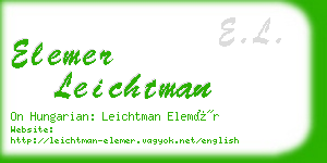 elemer leichtman business card